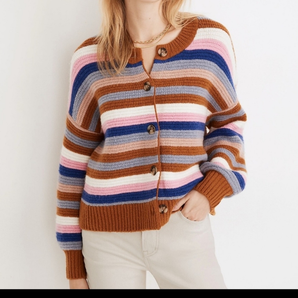 Madewell Multicolor Striped Cardigan